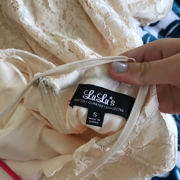 SOLD!! Lulus Zenith Cream Lace Maxi Dress - Picture 6 of 8